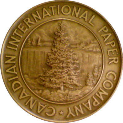 Obverse of Canadian International Paper Company medal