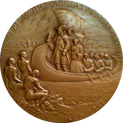 Obverse of Detroit 250th Anniversary Medal